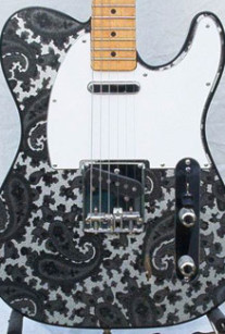 Black and Silver Sparkle Paisley