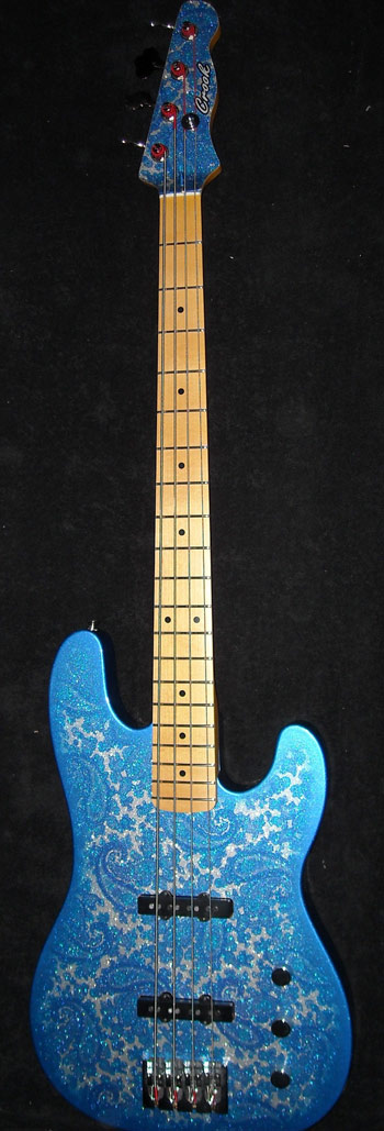 Blue Sparkle Paisley T-Bass 4-String