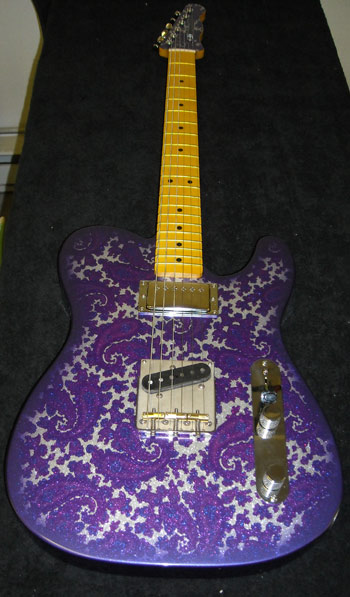 Purple and Silver Sparkle Paisley