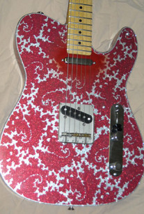 Red and Silver Sparkle Paisley