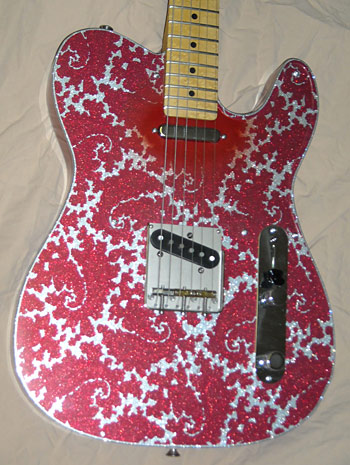 Red and Silver Sparkle Paisley