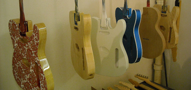 Painted Guitars at Crook Custom Guitars