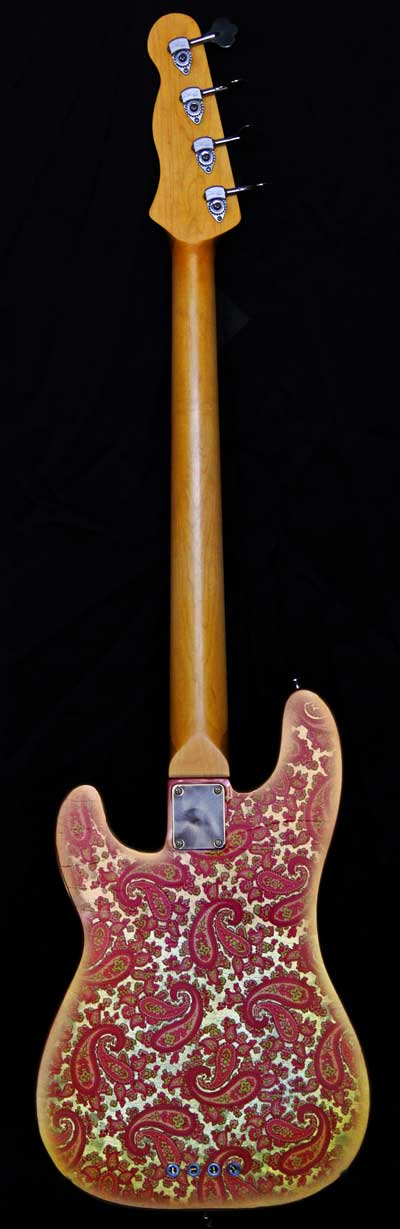Pink Paisley T-Style Bass for Sale Back