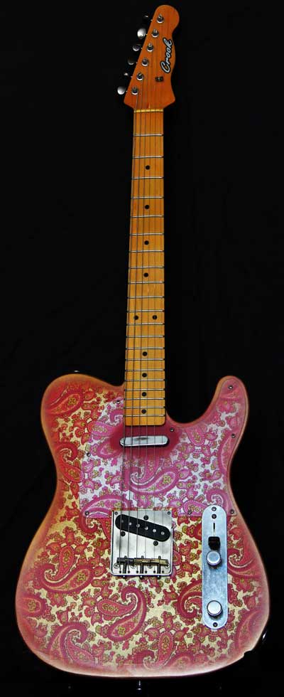 Pink Paisley T-Style Guitar