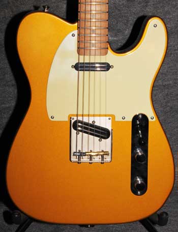 Gold T-Style Crook Custom Guitars