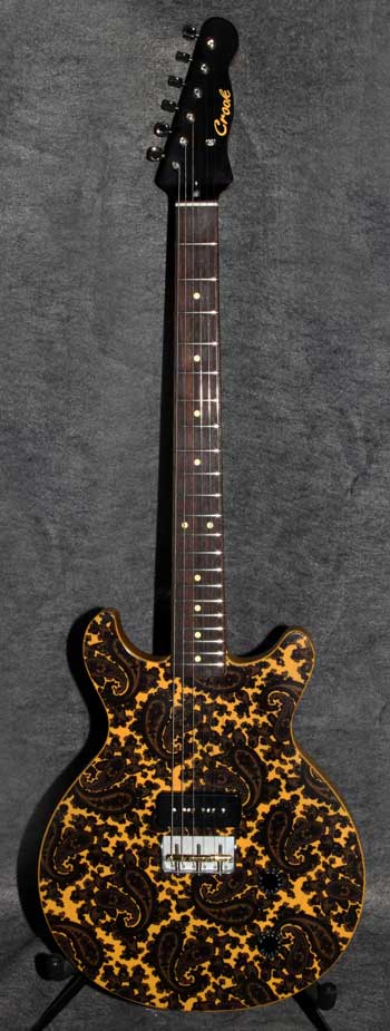 Black and Butterscotch Paisley Double Cutaway Lesquire