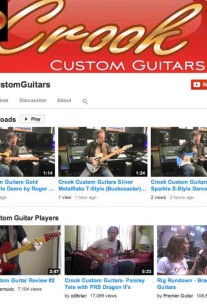 Crook Custom Guitars Videos Demo YouTube Channel