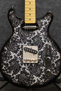 Black White Paisley Double Lesquire Crook Custom Guitars