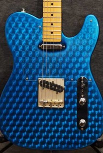 Blue Turned Metal Aluminum Guitar Crook Custom Guitars