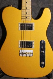 Gold T-Style with Humbuckers Guitar Crook Custom Guitars