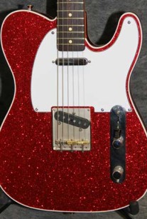 Red Metalflake T Style Crook Custom Guitars