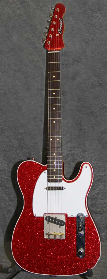 Red Metalflake T Style Crook Custom Guitars